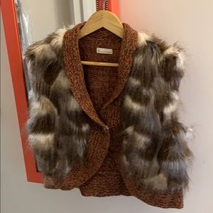 Animal far vest brown medium